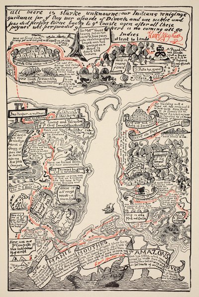 An inciting map of the Turbid Amazon, illustration from 